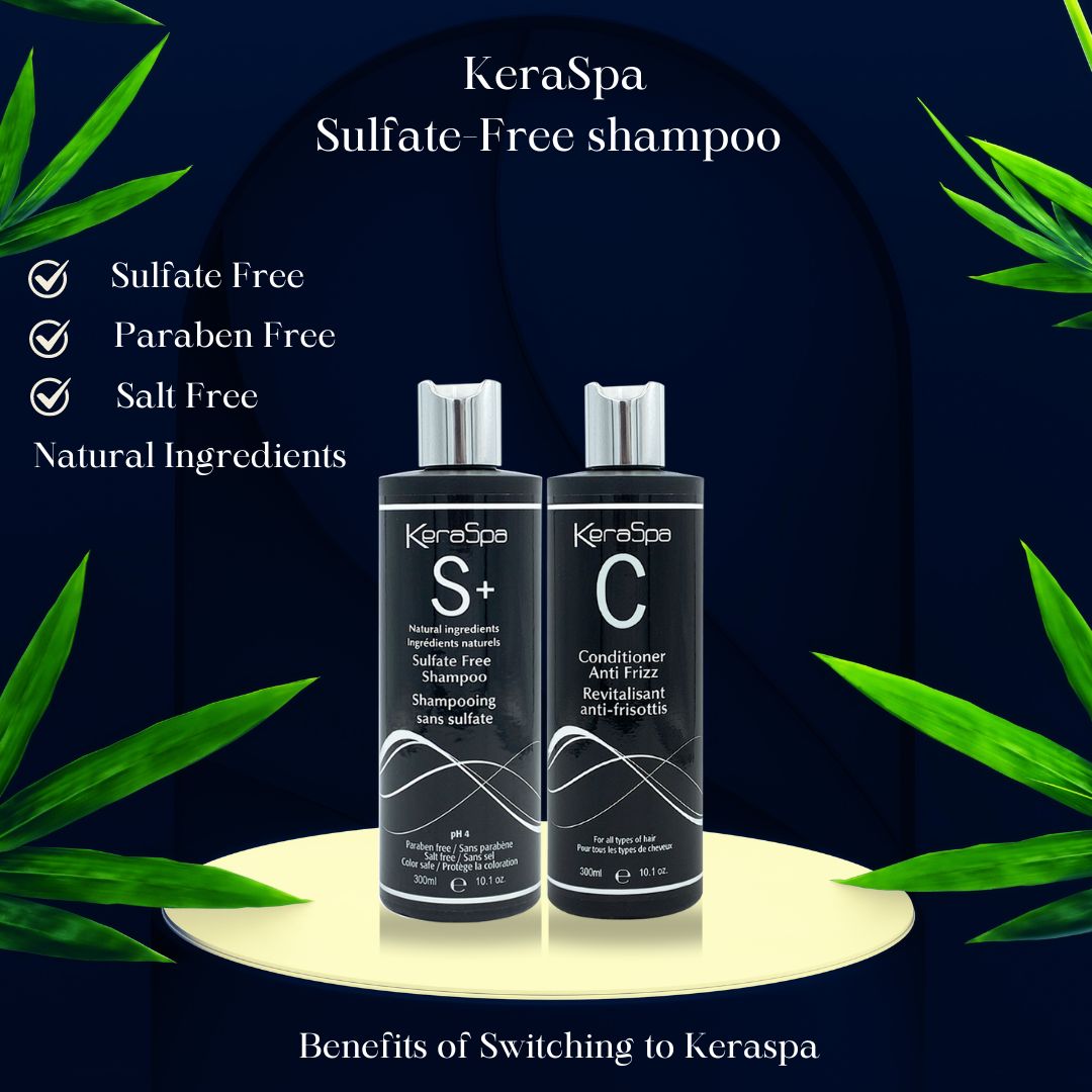 KeraSpa Sulfate-free shampoo and conditioner, After keratin protein shampoo