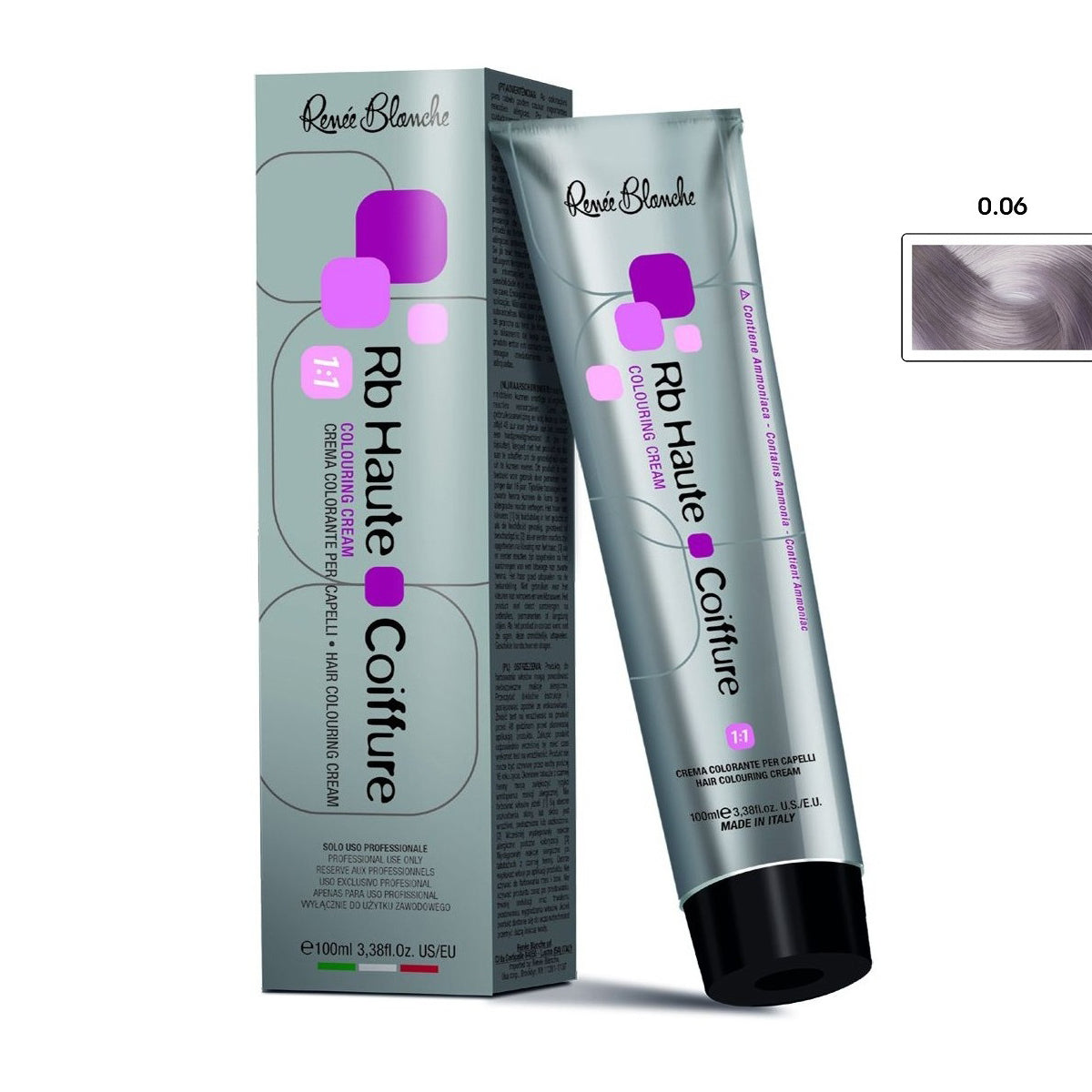 Renee Blanche Haute Coiffure Hair Color, Hair dye - 0.06 Violet Toner, 100 ml- Italy