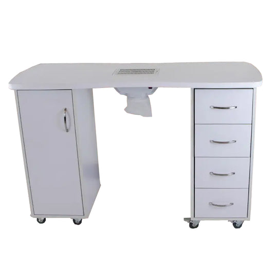 Nail Manicure Table with Strong Dust Collector - Professional Manciure Wooden Table for the Salon