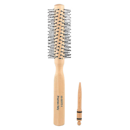 Premex 3037-2 Blowout Round Brush, Beige/Black