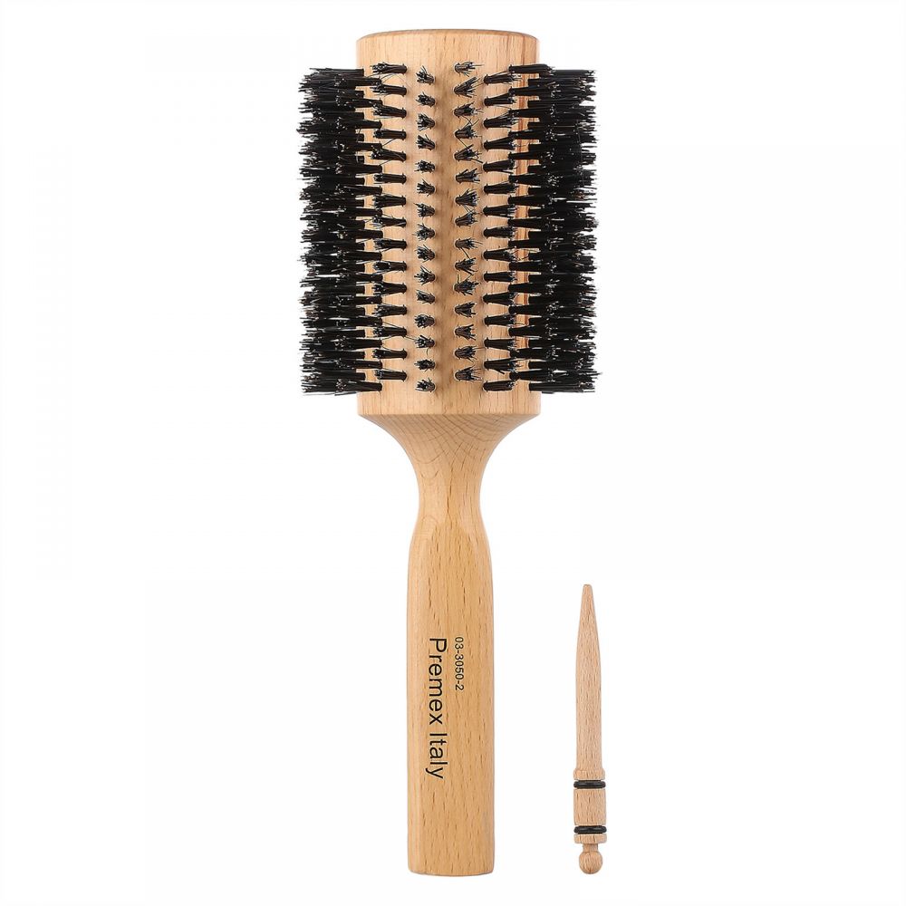 Premex 3050-2 Blowout Round Hair Brush, Beige/Black