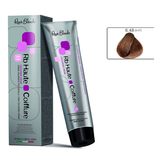 Renee Blanche Haute Coiffure Professional Hair Color, Hair dye - 6.4T(6.48) Tobacco Dark Blond, 100 ml-Italy