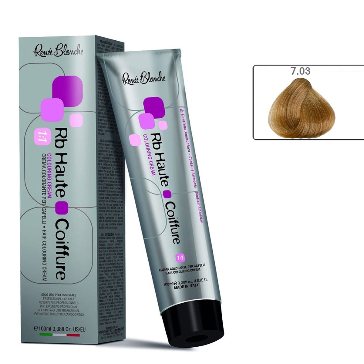 Renee Blanche hair color 7.03 DS Silk Golden Medium Blond, 100ml