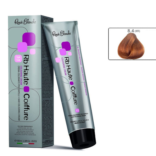 Permanent hair color 8R(8.4) Copper Light Blond, 100 ml- Italy