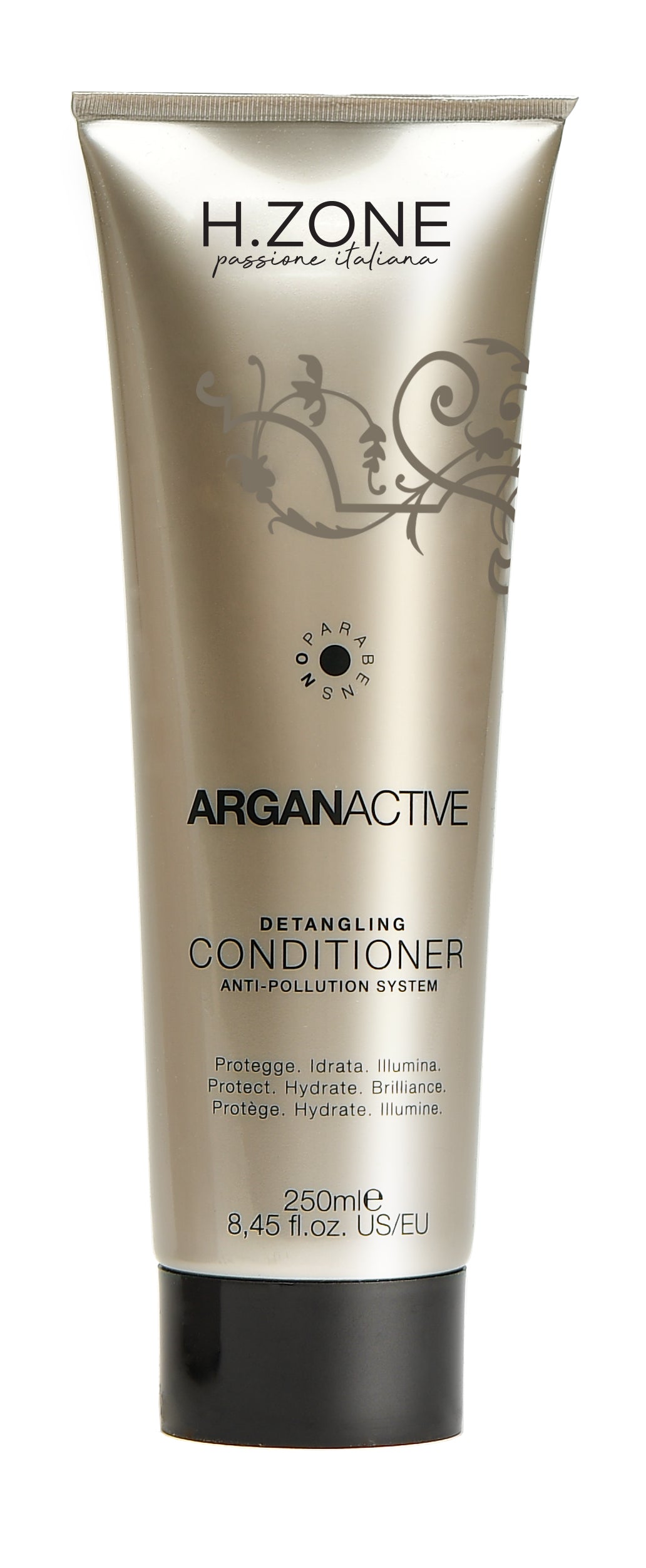 H.Zone Professional Argan Active Detangling Hair Conditioner, Anti-pollution system - 250ml - Italy