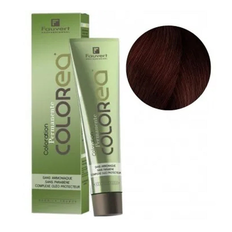 Fauvert Professionnel Colorea Ammonia Free Hair Color, Hair dye - 4/56 Red Mahogany Brown, 100 ml- France