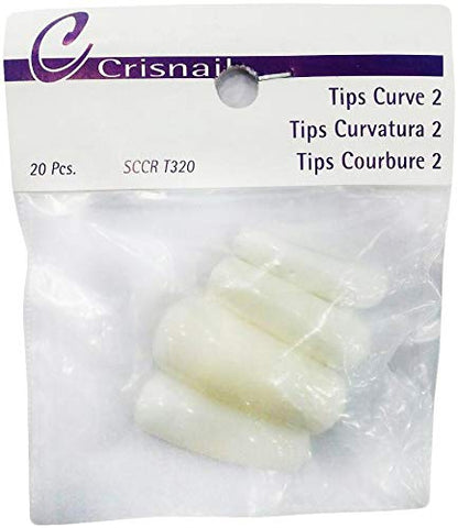 Crisnail Nail Art Manicure Acrylic False Tip, nail tips curve2-20pcs