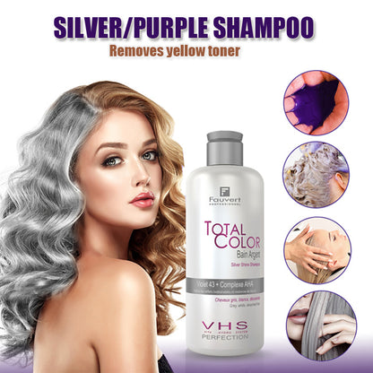 Fauvert Professional Sliver Shine Shampoo - Purple Shampoo - Anti Yellow shampoo 250ml - France