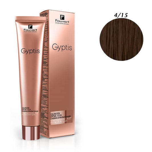 Fauvert Professionnel Gyptis Hair Color, Hair dye - 4/15 Cocoa, 100 ml- France