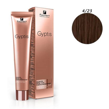 Fauvert Gyptis Hair color, Hair dye, 4/23 Chcolate Frappe 100ml- France