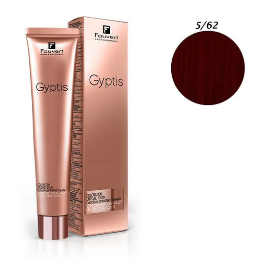 Fauvert Professionnel Gyptis Hair Color - 5/62 Purple Red Light Brown, 100 ml- France