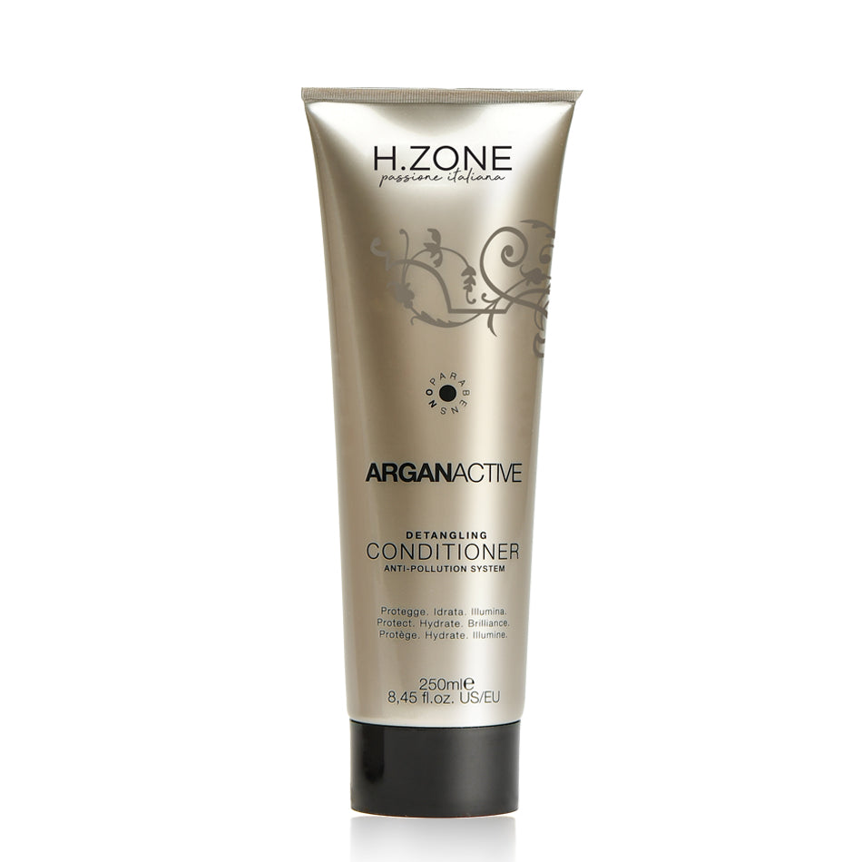 H.Zone Professional Argan Active Detangling Hair Conditioner, Anti-pollution system - 250ml - Italy