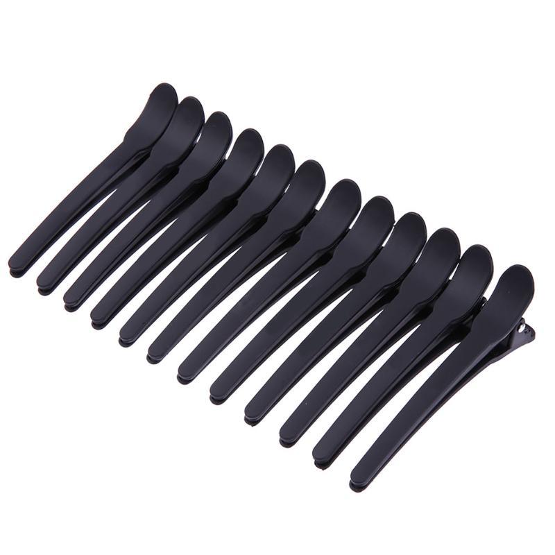 Black hair extension clips 12 pc