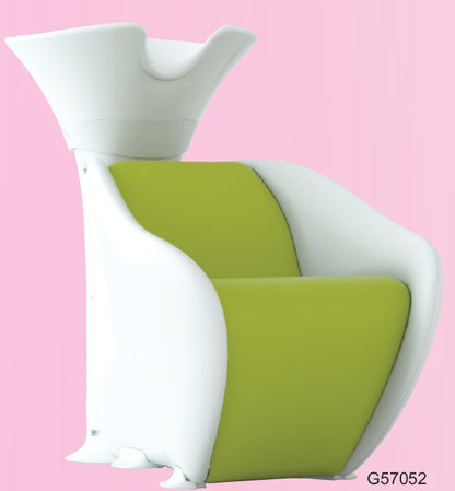 Ceriotti Manta washing chair for salon spa, white&Green, Italy-G57052