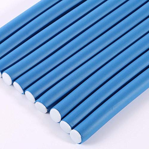 Blue Long Flexible Twist-flexible Hair Roller soft foam curler- 12pc