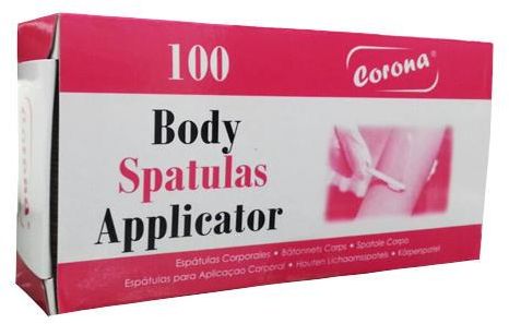 Corona Body Spatulas Wax Applicator, Waxing wooden stick spatula - 100pcs