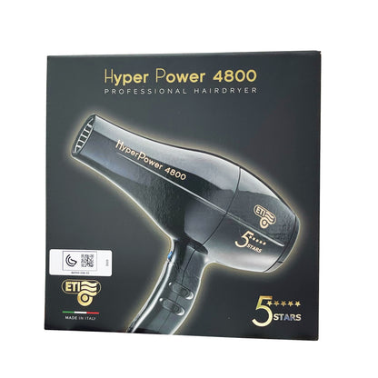 ETI Salon Professional Hyper Power 4800 Hair Dryer - Blow Dryer 2200-2600Watt - Made in Italy