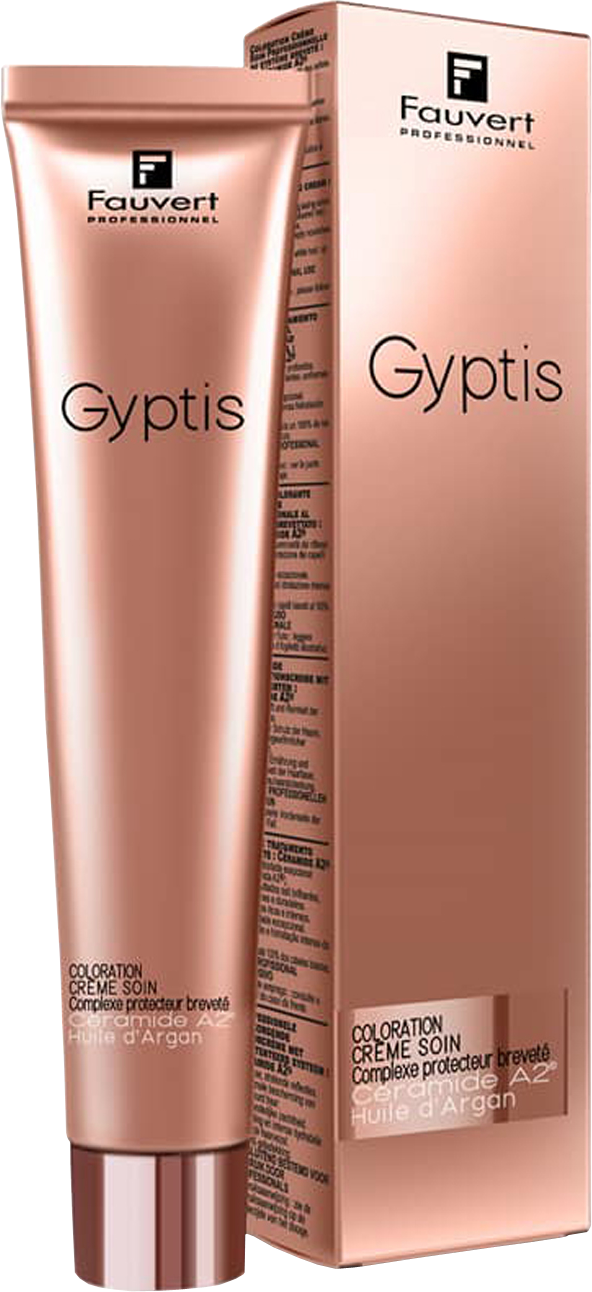 Fauvert Gyptis Hair color, Hair dye, 6/776 Rose Gold Brown 100ml- France