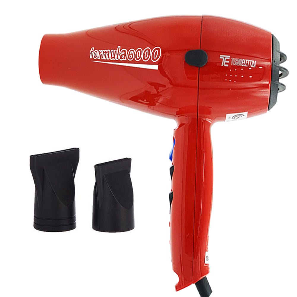 Formula 6000 Hair Dryer, Salon Professional Blow Dryer, ITALY- Red