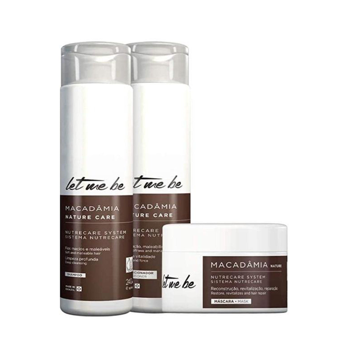 ProSalon Let Me Be - Macadamia Shampoo and Conditioner, Mask Home care kit - Daily care kit - 240ml*3