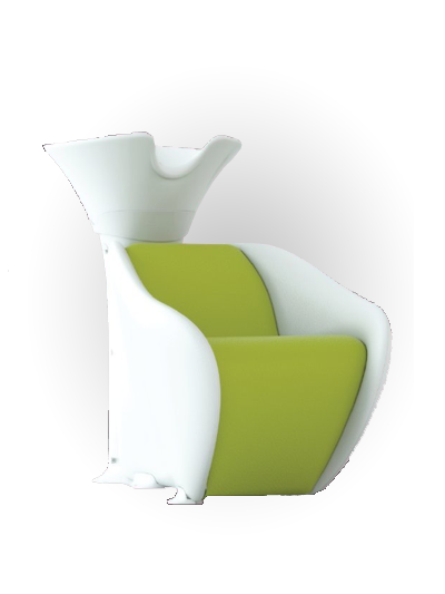 Ceriotti Manta washing chair for salon spa, white&Green, Italy-G57052