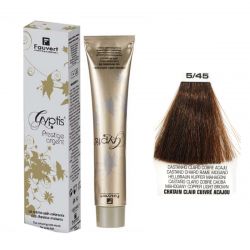 Fauvert Professionnel Gyptis Prestige Argent Hair Color, Hair dye - 5/45 Mahogany Copper Light Brown, 100 ml- France