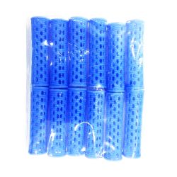 Plastic Hair Rollers/Hair curlers Blue- 12pc 