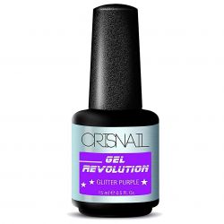 Crisnail Gel Revolution Gel Polish, Glitter Purple Gel Nail Polish-15ml