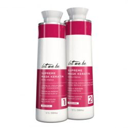 Let Me Be Supreme Mask Keratin Smoothing Treatment set - Let Me Be Supreme Liss Control Hair Keratin Deep cleansing shampoo and Treatment 2*1000ml - Brazil