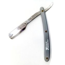 7o Clock Stainless Steel Hair Shaving Comb Razor Blade Straight Edge Barber Razor- Gray
